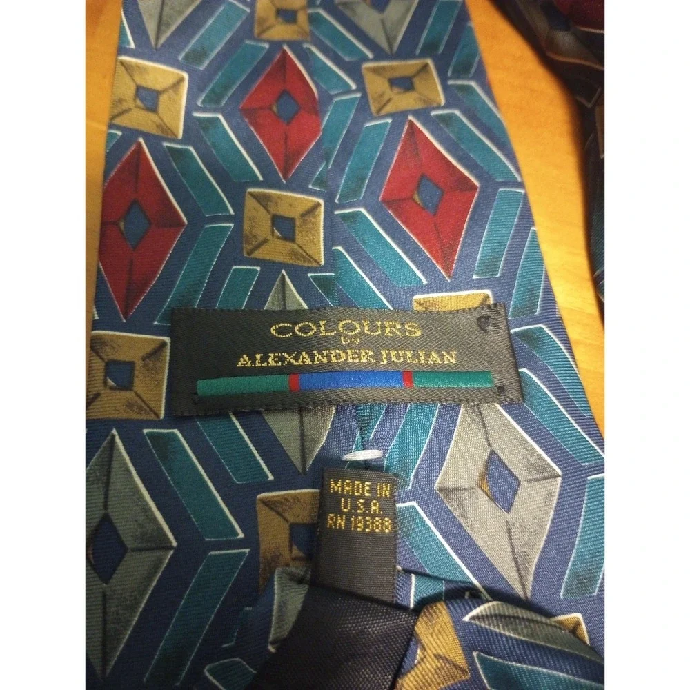 Colours By Alexander Julian Men's Silk Neck Tie 57 inches long‎